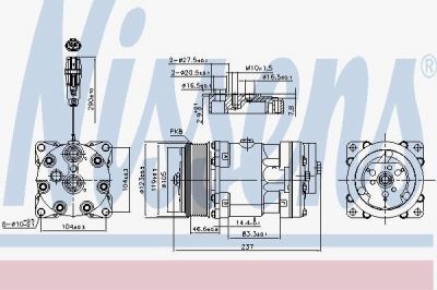 Nissens 890193 компрессор, кондиционер на MAN TGX