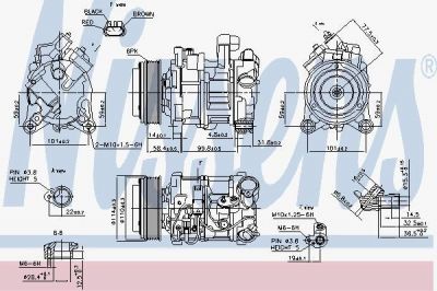 Nissens 890218 компрессор, кондиционер на 6 купе (F13)