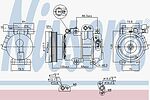 Nissens 890232 компрессор, кондиционер на KIA SPECTRA седан (LD)