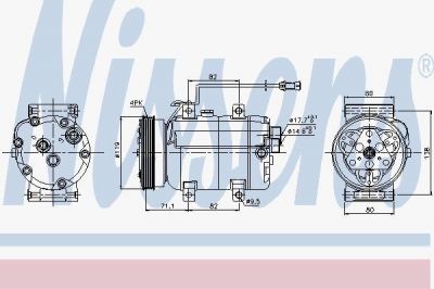 NISSENS Компрессор кондиционера AUDI A4 94-00 (8D0260805D, 89029)