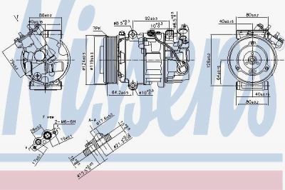 Nissens 890299 компрессор, кондиционер на RENAULT MEGANE III Наклонная задняя часть (BZ0_)