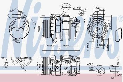 Nissens 890390 компрессор, кондиционер на 3 кабрио (E93)