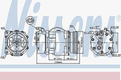 NISSENS Компрессор кондиционера VW GOLF III/PASSAT/SHARAN (89040)