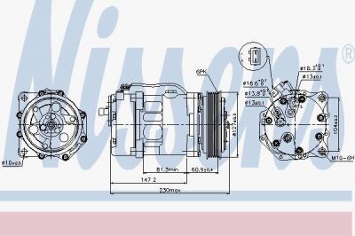 NISSENS Компрессор кондиционера VW T4-03/LT -06 (89044)