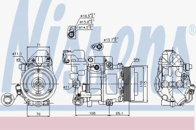 NISSENS Компрессор кондиционера (89051)