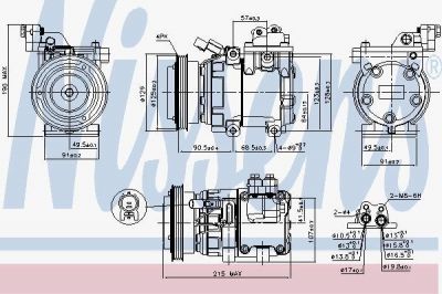 Nissens 89085 компрессор, кондиционер на HYUNDAI LANTRA II Wagon (J-2)