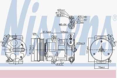 Nissens 89100 компрессор, кондиционер на OPEL CORSA D