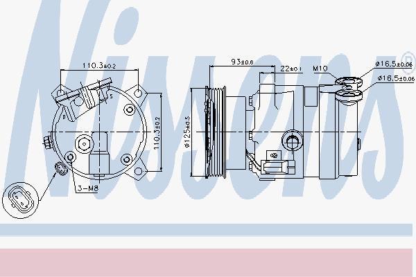 Nissens 89106 компрессор, кондиционер на OPEL CORSA B (73_, 78_, 79_)