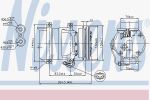 NISSENS Компрессор кондиционера DAEWOO LANOS 97- (96394569, 89108)