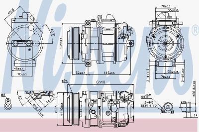 Nissens 89114 компрессор, кондиционер на 3 кабрио (E93)