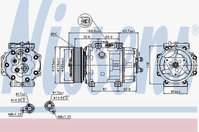 Nissens 89143 компрессор, кондиционер на FORD KUGA I