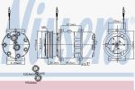 Nissens 89168 компрессор, кондиционер на RENAULT MEGANE I (BA0/1_)