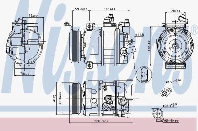 Nissens 89211 компрессор, кондиционер на SKODA FABIA