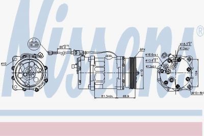 NISSENS Компрессор кондиционера AUDI A3 96- INCL ADAPTER (1J0820803F, 89224)