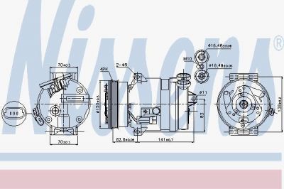 Nissens 89258 компрессор, кондиционер на FIAT BRAVA (182)