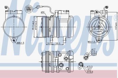 NISSENS Компрессор кондиционера (89275)