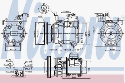 NISSENS Компрессор кондиционера HYUNDAI TUSCON 04- (977012D700, 89286)