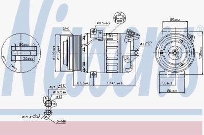 Nissens 89313 компрессор, кондиционер на OPEL VIVARO Combi