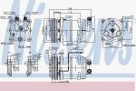 Nissens 89321 компрессор, кондиционер на VOLVO 740 Kombi (745)