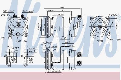 Nissens 89321 компрессор, кондиционер на VOLVO 740 Kombi (745)