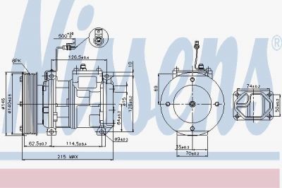 Nissens 89361 компрессор, кондиционер на JOHN DEERE Series 9020