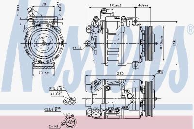 Nissens 89417 компрессор, кондиционер на 5 (E60)