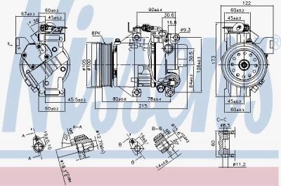 Nissens 89443 компрессор, кондиционер на TOYOTA COROLLA седан (E15_)
