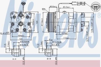 Nissens 89459 компрессор, кондиционер на MAN TGM