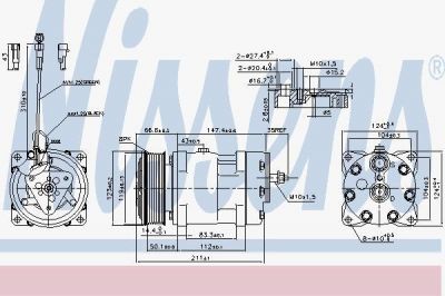 Nissens 89470 компрессор, кондиционер на DAF LF 45