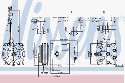 Nissens 89472 компрессор, кондиционер на MAN M 90