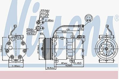 Nissens 89476 компрессор, кондиционер на SCANIA P,G,R,T - series