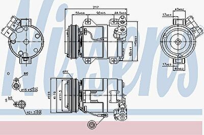 NISSENS NS89519_компрессор кондиционера!ZEXELSuzuki Grand Vitara 2.7i 06> (89519)