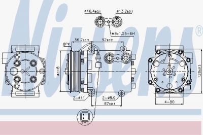 Nissens 89551 компрессор, кондиционер на MAZDA 2 (DE)