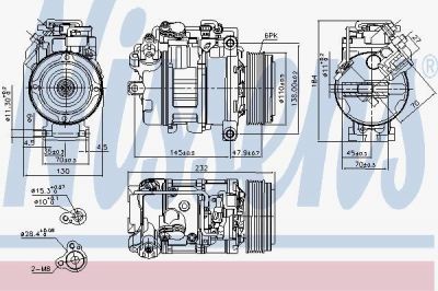 Nissens 89593 компрессор, кондиционер на 3 (F30, F35, F80)