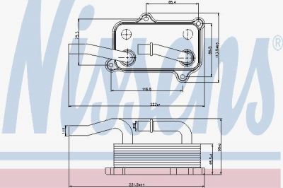 Nissens 90599 Радиатор масляный MB W202 93-00