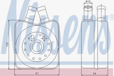 NISSENS Радиатор масляный VAG A80/A100/A4/A6/Golf III/IV /Passat B3/B4/Transporter IV 1,6-2,8L 90-03 (078.117.021 A, 90606)