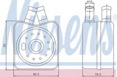 NISSENS Радиатор масляный VAG A3/A4/A6/Octavia/Golf IV/Passat B5/Touran (90608)