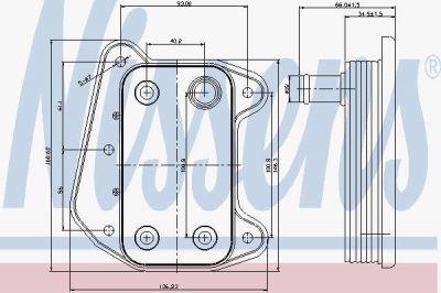 NISSENS Радиатор масляный MB W203/W204/W210/W211/Sprinter(901/902/903/906) 98-> (6461880301, 90622)