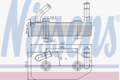 Nissens 90667 масляный радиатор, автоматическая коробка передач на VW GOLF IV (1J1)