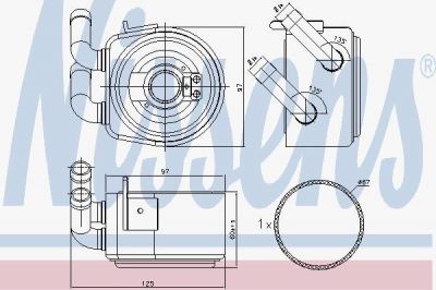 Nissens 90695 масляный радиатор, двигательное масло на FORD MONDEO III (B5Y)