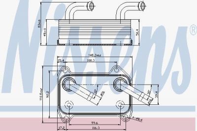 Nissens 90707 масляный радиатор, двигательное масло на VOLVO V40 универсал (VW)