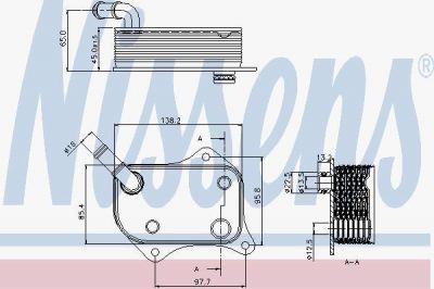 Nissens 90711 масляный радиатор, двигательное масло на VW PASSAT Variant (3B6)