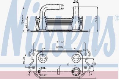 Nissens 90714 масляный радиатор, двигательное масло на VOLVO S80 II (AS)