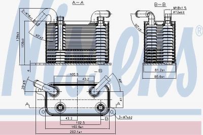 Nissens 90722 масляный радиатор, автоматическая коробка передач на VW MULTIVAN V (7HM, 7HN, 7HF, 7EF, 7EM, 7EN)