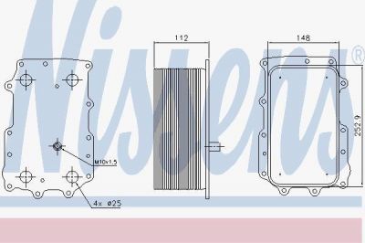 Nissens 90726 масляный радиатор, двигательное масло на DAF CF 85