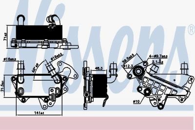 Nissens 90732 масляный радиатор, автоматическая коробка передач на VW PASSAT (3C2)