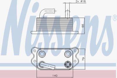 Nissens 90738 масляный радиатор, двигательное масло на VOLVO V70 III (BW)