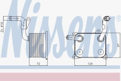 NISSENS Радиатор масляный VAG A4/A6/A8/TOUAREG 4.2 05-/11- (90744)