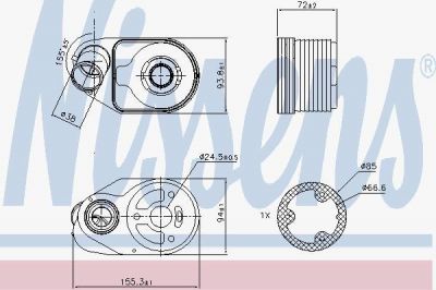 Nissens 90796 масляный радиатор, двигательное масло на FIAT DUCATO c бортовой платформой/ходовая часть (250, 290)