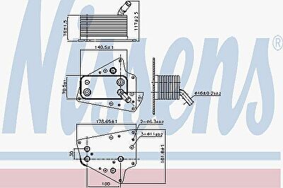 Nissens 90802 масляный радиатор, двигательное масло на OPEL ASTRA H GTC (L08)